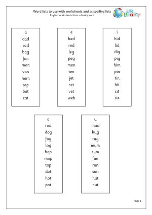 Word Spelling Lists Teaching your little one Pinterest - spelling test template Word Spelling Lists Teaching your little one Pinterest - spelling test template