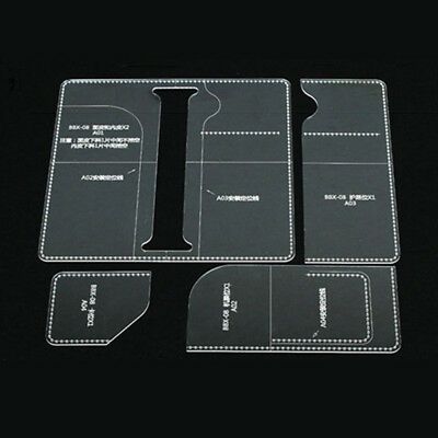 Leather Craft Clear Acrylic LONG Wallet Bag Mould Pattern Stencil Template Set