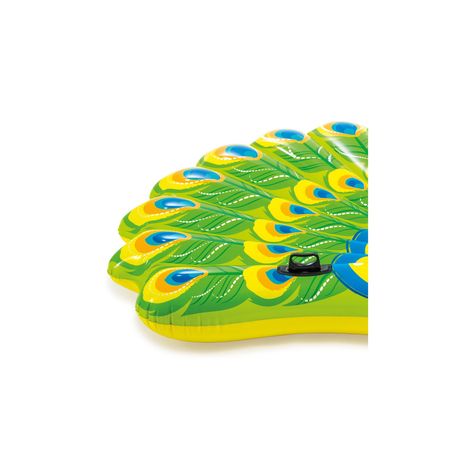 Intex Giant Inflatable Colorful Peacock Island Ride On Swimming Pool Float Raft