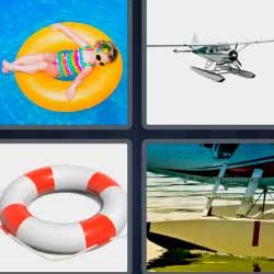 4 fotos 1 palabra niña salvavidas. Avioneta volando 4 fotos 1 palabra millonario. Casa de lujo → 4fotos