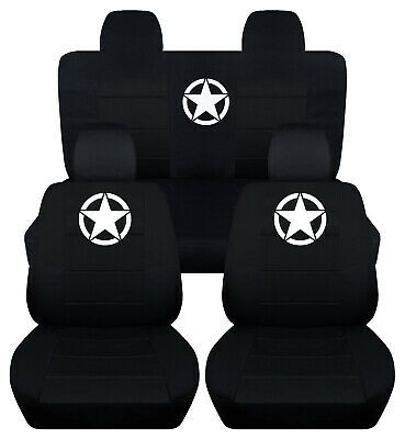 Front Back Car Seat Covers Blk White W Punisher Fits Jeep Compass Patriot07 17 Jeep Compass Car Seats Carseat Cover