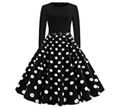 DE Damen Vintage Partykleid Ballkleid Swing Abendkleid Rockabilly Cocktailkleid