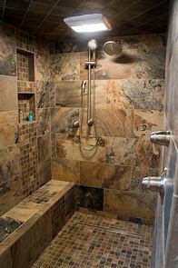 Image Result For Natural Stone Walk In Showers Log Cabin