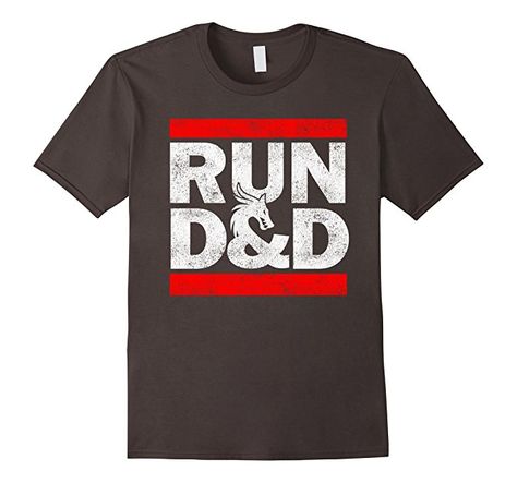 Mens RUN DND Dungeon Game Tabletop RPG Shirt 2XL Asphalt | Rpg shirts, Dragons shirts, Shirts