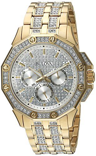 Bulova Men's 98C126 Swarovski Crystal Pave Bracelet Watch | Bulova ... Bulova Men's 98C126 Swarovski Crystal Pave Bracelet Watch | Bulova ...