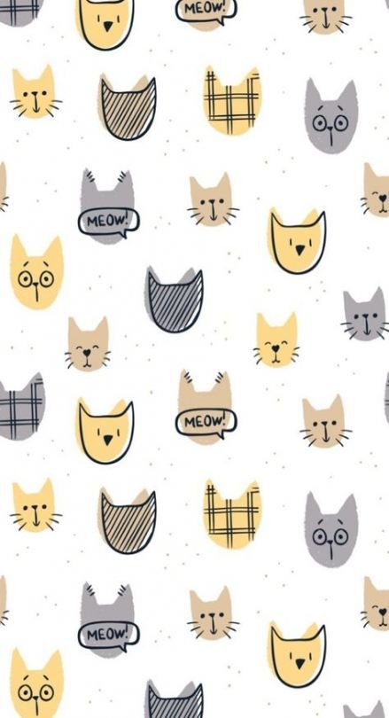 38 Trendy Ideas Wallpaper Tumblr Cat Kitty Cat Pattern Wallpaper Cat Wallpaper Pattern Wallpaper