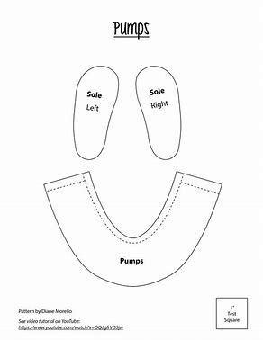 18 inch doll shoes pattern