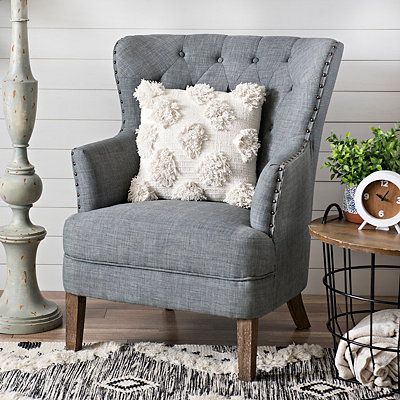 Gray Tufted Accent Chair With Nailhead Trim In 2020 Blue Chairs - Tufted Accent Armchairs Gray Tufted Accent Chair With Nailhead Trim In 2020 Blue Chairs - Tufted Accent Armchairs