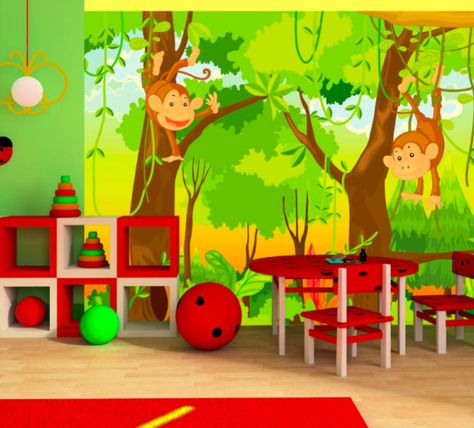 Téléchargement gratuit Images Papier Peint Pour Chambre D Enfant Jungle Et Singes Papier dernière par