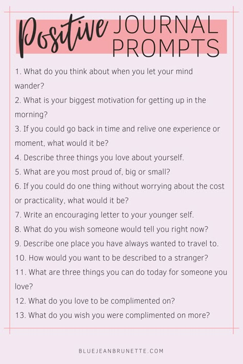 Journaling is an awesome form of self care and great for self development. It can be hard to be inspired or motivated to write in your journal, so use these positive journal prompts and journal topics for self-discovery and reflection. #journal #journaling #journalprompts #positive #selfdiscovery Gratitude, Motivation, Organisation, Mindfulness, Journal Prompts For Adults, Journal Prompts For Teens, Daily Journal Prompts For Teens, Positive Self Affirmations, Mental Health Journal