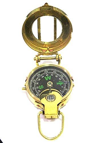 NauticalMart Marine Brass Lensatic Hiking Compass Military NauticalMart Marine Brass Lensatic Hiking Compass Military