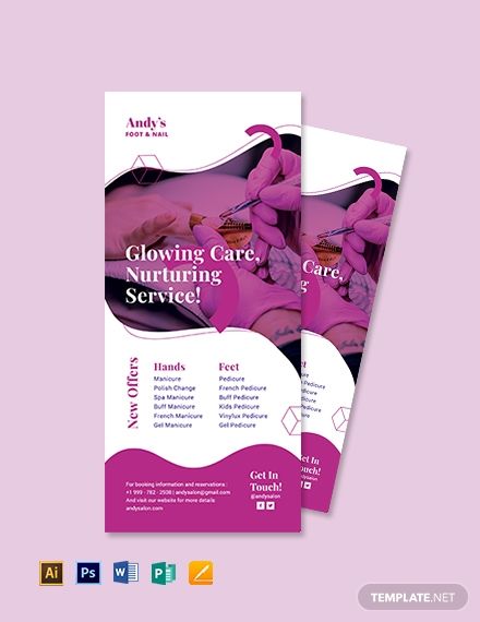 Download Nail Salon Rack Card Template Word Doc Psd Apple Mac Pages Illustrator Publisher Rack Card Templates Rack Cards Design Rack Card