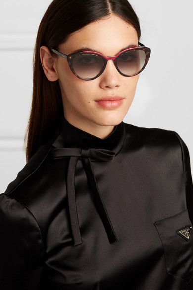 prada acetate cat eye sunglasses