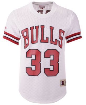 Mitchell /& Ness Name /& Number Mesh Crewneck
