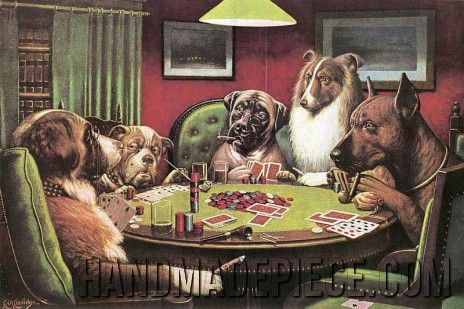 Arthur Saron Sarnoff Dogs Playing Poker Giclee Paper Print Poster Reproduction