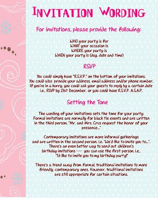 wordings for birthday invites