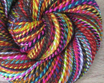 Yarnbow handspun self-stripingcolor-changing wool yarn