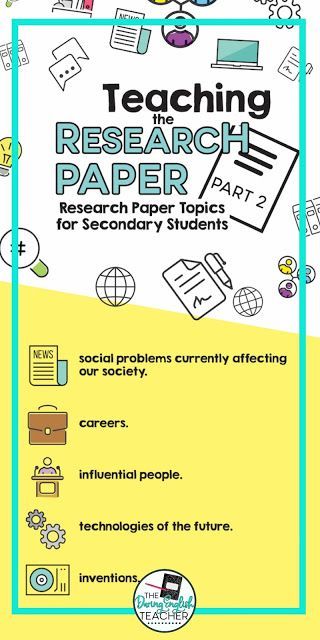 Research Paper Topics For High School Students Research Paper High School English Lessons English Teacher High School