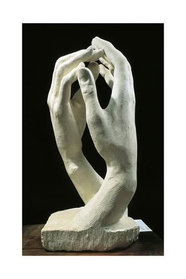 A Great Bronze Anniversary Present or Wedding Gift Cold Cast Bronze Hands Romantic Sculpture Inspired by THE CATHEDRAL By Great Sculptor Auguste Rodin