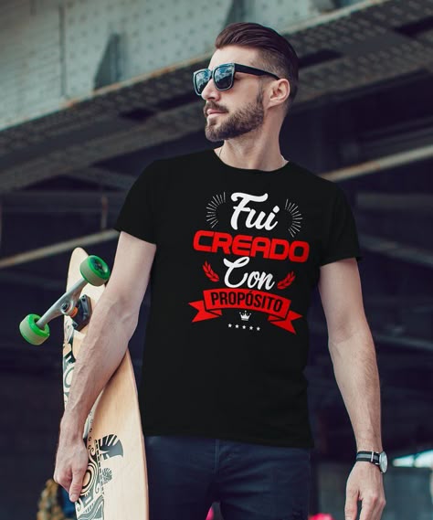 Camiseta Cristiana creada con un proposito Camiseta Cristiana creada con un proposito