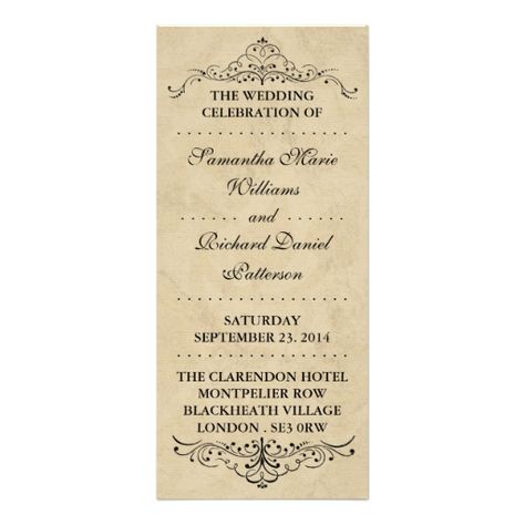 Elegant Vintage Ornate Swirl Wedding Programs Rack Card Design - how to design wedding program template Elegant Vintage Ornate Swirl Wedding Programs Rack Card Design - how to design wedding program template