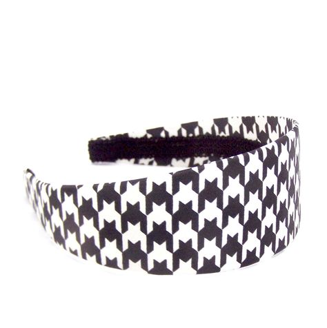 Black /& White Houndstooth Wide Headband NWT