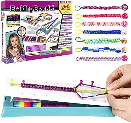 DIY Friendship Bracelets Set for Girls BNPUHIU Bracelet Making Kit for Girls Arts and Crafts Kit to Create Unique Bracelets Braided Rope Kids Jewelry Maker Kit for 6yr+ Girls DIY Friendship Bracelets Set for Girls BNPUHIU Bracelet Making Kit for Girls Arts and Crafts Kit to Create Unique Bracelets Braided Rope Kids Jewelry Maker Kit for 6yr+ Girls