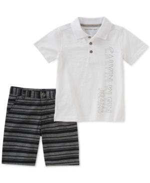 Kids Headquarters Boys 2 Pieces Polo Shorts Set