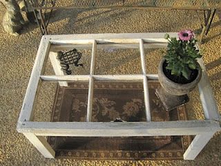 Old Window Turned Into A Coffee Table Old Window Turned Into A Coffee Table