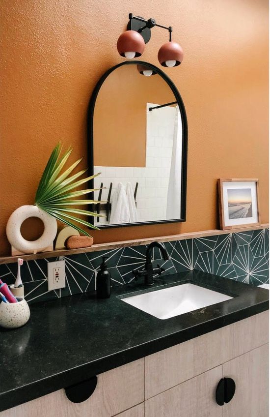 29 Justine Bathroom Ideas Orange Bathrooms Decor Design 29 Justine Bathroom Ideas Orange, Cota Modern Contemporary Bathroom Vanity Mirror