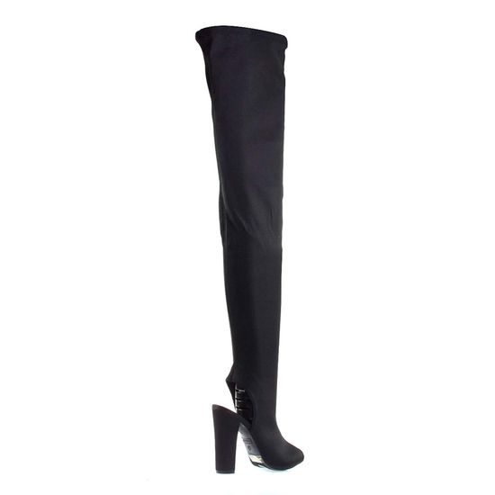 IDIFU Womens Comfy Platform High Stiletto Heel Pull On Faux Suede Over Knee High Booties IDIFU Womens Comfy Platform High Stiletto Heel Pull On Faux Suede Over Knee High Booties