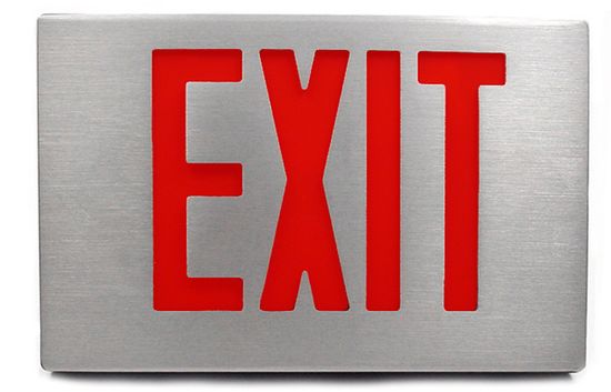 Modern Battery Backup Ul924 Letter Red LED Emergency Exit Light Sign Fast Ship for sale online