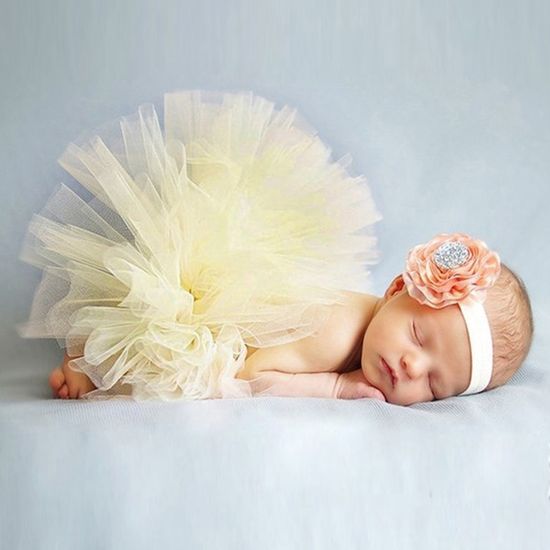 MizHome Newborn Baby Girls Birthday Layered Tulle Tutu Skirt Flower Headwear Outfits MizHome Newborn Baby Girls Birthday Layered Tulle Tutu Skirt Flower Headwear Outfits