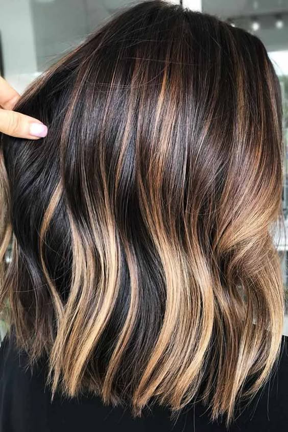 brown hair with caramel highlights