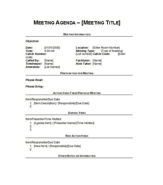 Meeting Agenda Template 16 Team ideas Pinterest Template - agenda for a meeting template Meeting Agenda Template 16 Team ideas Pinterest Template - agenda for a meeting template