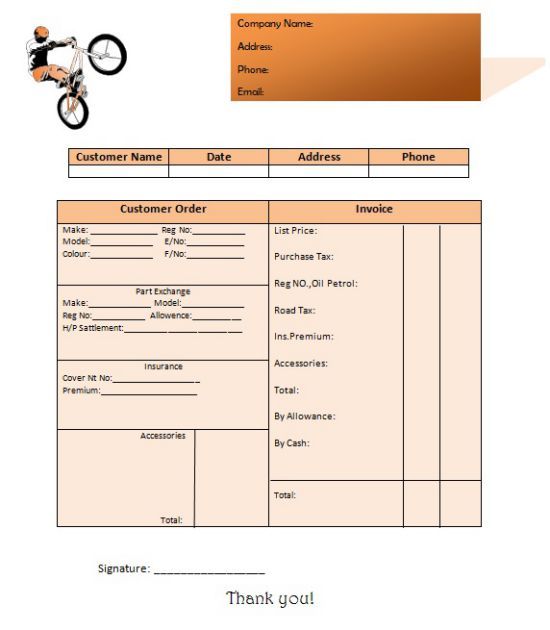 Motorcycle Invoice Template 12 Editable Invoices For Sales Service Template Sumo Invoice Template Templates Invoicing