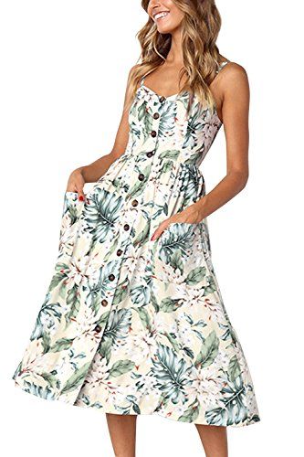 Belle Femme Casual Manches Septième Imprimé Floral Col Rond Plage Robe Dresse Belle Femme Casual Manches Septième Imprimé Floral Col Rond Plage Robe Dresse