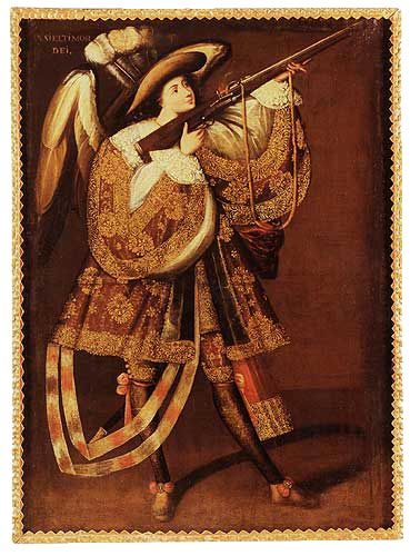 Ángel arcabucero, Círculo del maestro de Calamarca.