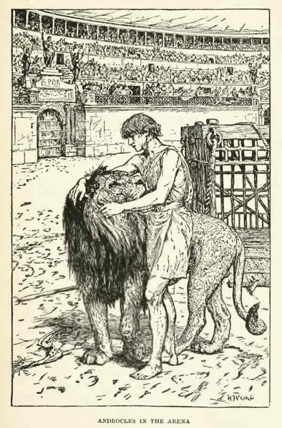The Story of Androcles and the Lion - The Animal Story Book by Andrew Lang, 1914