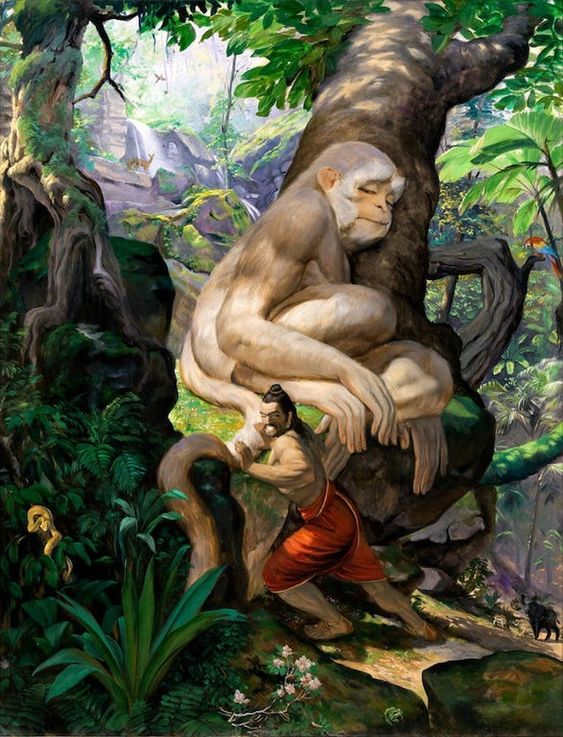 Lord Hanuman trolling Bhima with swag!!!