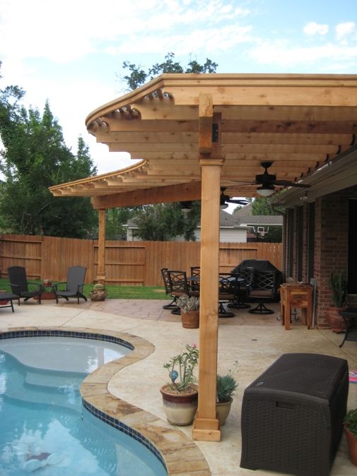 Radius Pergola With Scroll Cuts And Decorative Stamped Concrete On Radius pergola with scroll cuts and decorative stamped concrete on one end. | Pergolas and Arbors | Pinterest | Pergolas, Concrete and Arbors - Radius Pergola With Scroll Cuts And Decorative Stamped Concrete On