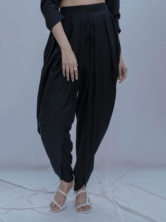 Buy Bohame Black Hiva Tulip Dhoti Pants Online