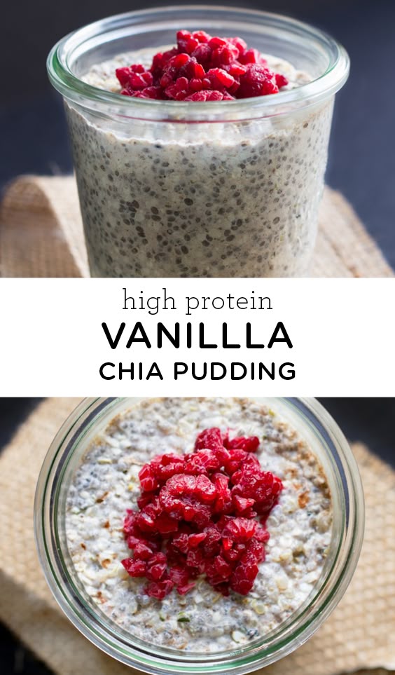 High Protein Vanilla Chia Pudding