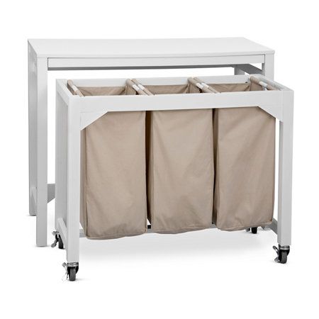 Laundry Folding Table With 3 Clothes Hampers Ikea Room Diy Decor Laundry Folding Table With 3 Clothes, Ikea Laundry Room Folding Table