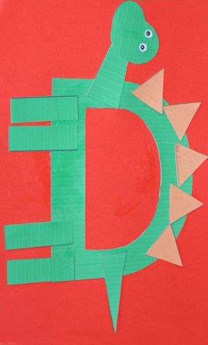 D is for Dinosaur Children's Craft / Art Project - Children will create dinosaur of their own! They get to name him, say what he eats, how big he is, etc. - Great for Pre-K Complete's Dinosaur theme! Repinned by Pre-K Complete - follow us on our blog, FB,