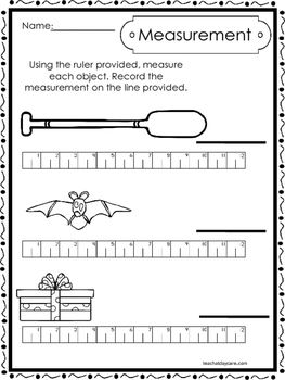 10 Printable Measuring With A Ruler Worksheets. Kindergarten-1St Grade Math. | Measurement Worksheets, Kindergarten Worksheets, 1St Grade Math