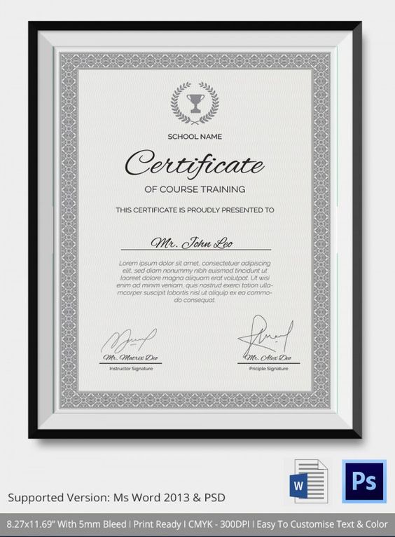 Training certificate template 14 free word pdf psd format Template - congratulations certificate template word Training certificate template 14 free word pdf psd format Template - congratulations certificate template word