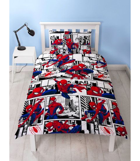 Marvel Comics Amazing Spiderman Single Duvet Cover Set Reversible Bedding with Pillowcases Marvel Comics Amazing Spiderman Single Duvet Cover Set Reversible Bedding with Pillowcases