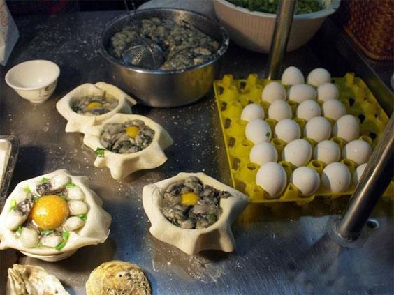 Món trứng tráng hàu