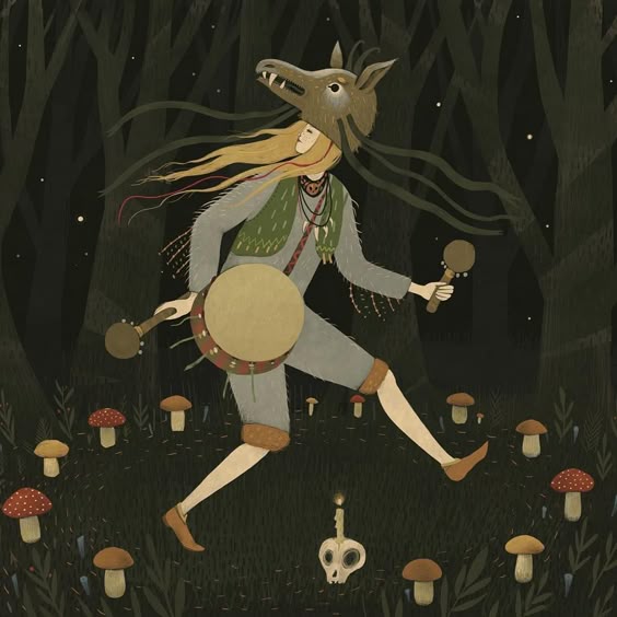 Ritual illustration inspired by Fever Ray song